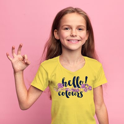 Tričko dívčí, Colours - Hello, žluté 10-13 let image