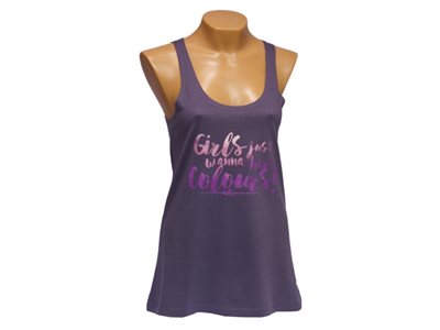 Women's tank top Girls just wanna have Colours, blue, size L image