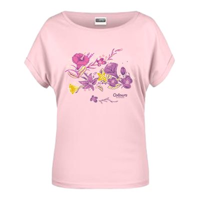 Tričko dámské short Flowers, růžové, vel. XS image