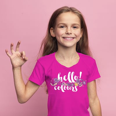 Tričko dívčí, Colours - Hello, růžové 10-13 let image