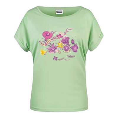 Tričko dámské short Flowers, zelené, vel. XL image