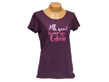 Women's T-Shirt All good things come in Colours, purple, size L image